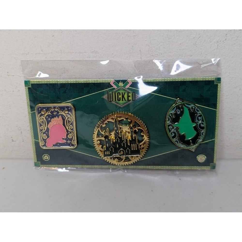 NEW Wicked 2024 3 Piece Pin Set Alamo Drafthouse Glinda, Elphaba, Emerald City